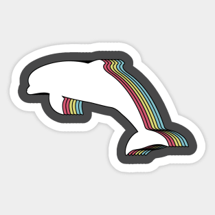 Rainbow Dolphin Sticker